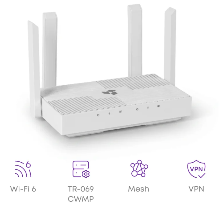 Wi-Fi роутер SNR AX2 класс AX3000, 802.11a/b/g/n/ac/ax, 5xGE RJ45